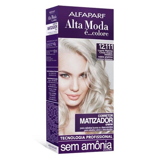 Imagem de Alta Moda Corretor Matizador 12.111 Louro Platina Cinza Super Intenso