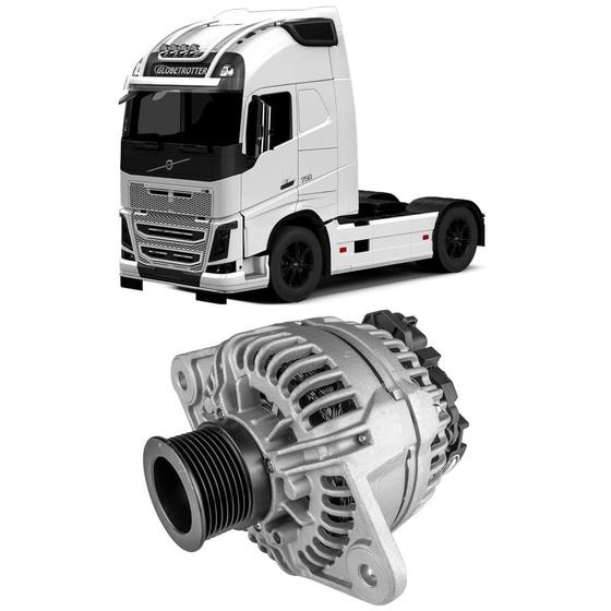 Imagem de Alternador Volvo FH-16 D16 B380R B420R D11 24V 150A Delco