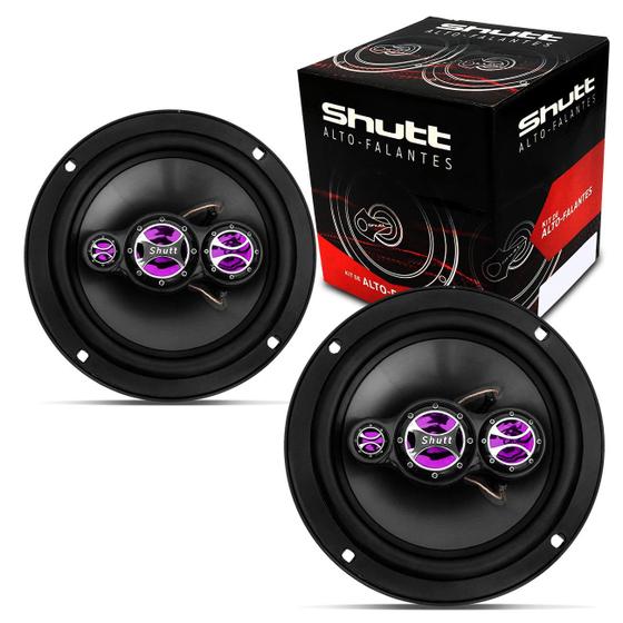 Menor preço em Alto Falante 6 Polegadas 200W RMS 4 Ohms Shutt SH.601 Quadriaxial Bobina Simples Preto e Roxo Par
