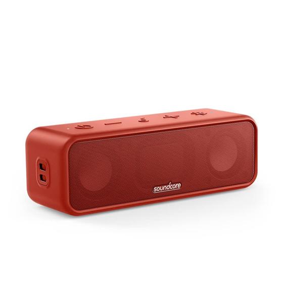 Imagem de Alto-falante Bluetooth Soundcore 3 da Anker com USB-C vermelho