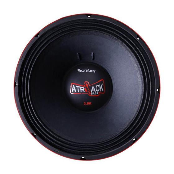 Imagem de Alto falante bomber 15 woofer atrack bass vermelho