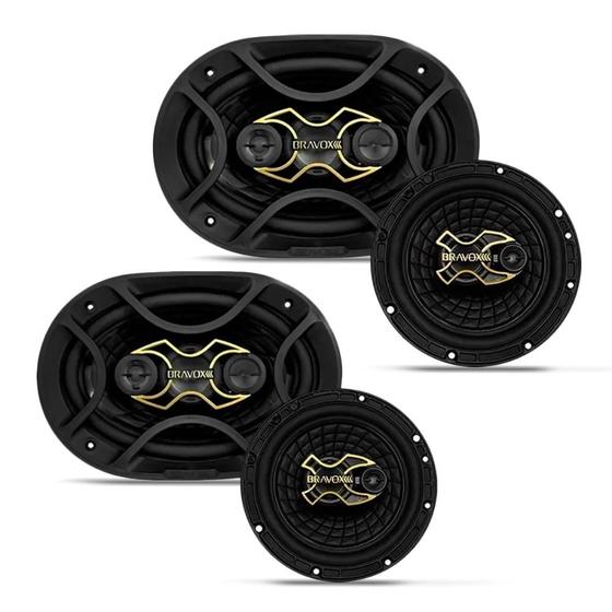 Imagem de Alto Falante Kit Fácil Bravox 6x9 Pol + 6 Pol 240w RMS Linha Gold