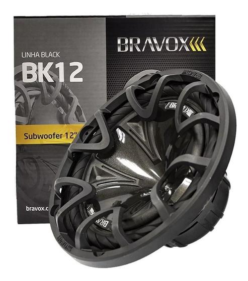 Imagem de alto falante paredao 12 polegadas bravox bk12 d4 350 watts bobina dupla 2+2 ohms som pesado