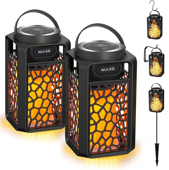 Imagem de Alto-Falantes Bluetooth 5.1 Nunet com LED Flame - 10W TWS (2 Unidades)