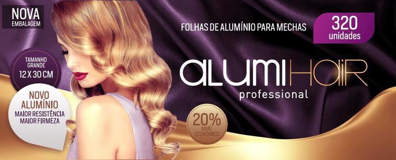 Imagem de Alumínio Para Mechas ALUMIHAIR 12cm X 30cm Caixa com 320 Folhas