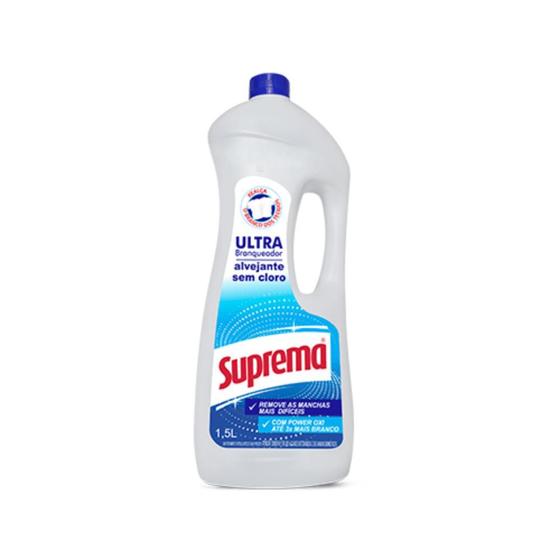 Alvejante Sem Cloro Ultra Branqueador Suprema 1,5L Menor preço em Alvejante Sem Cloro Ultra Branqueador Suprema 1,5L