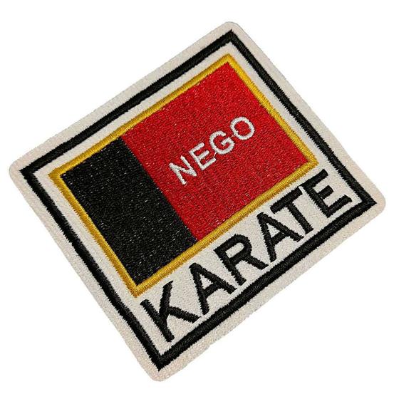 Imagem de AM0260T01 Karate Paraíba Bandeira Bordada Patch Termoadesivo