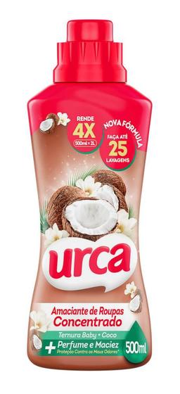 Imagem de Amaciante Concentrado Urca Ternura Baby Coco 500ml - Rende 25 Lavagens