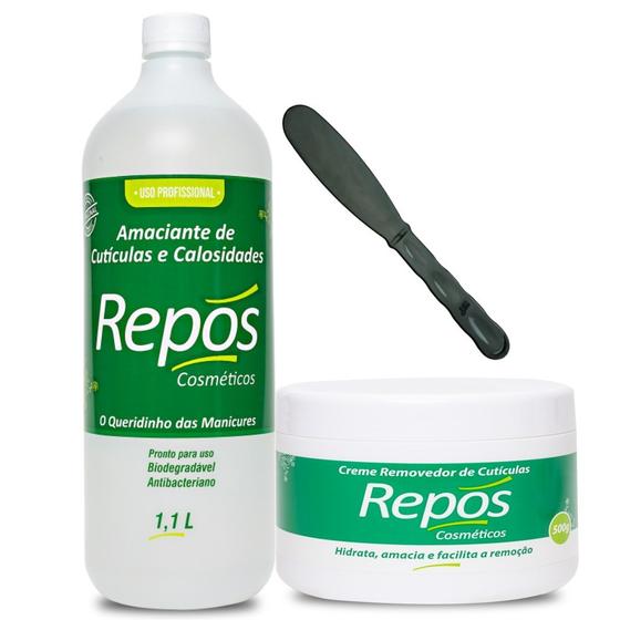 Imagem de Amaciante Cuticulas Calosidade 1,1L+Removedor Cutícula Repos