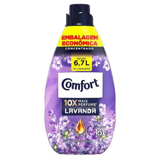 Imagem de Amaciante de Roupa Concentrado Comfort Lavanda 1,5l Embalagem Econômica