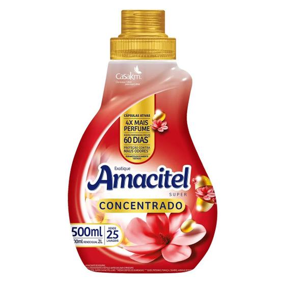 Imagem de Amaciante de Roupas Concentrado Amacitel Super Frasco 500ml