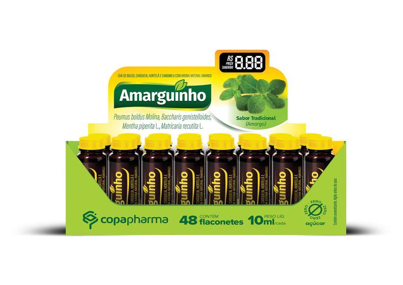 Imagem de Amarguinho Cha Misto Boldo Hortelã Camomila Display 48x10ml