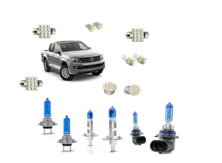 Imagem de Amarok Kit Lampadas Led + Super Branca Farol Milha- Todas.