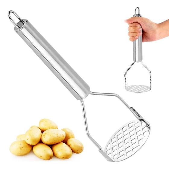 Amassador de Batata e Legumes Inox Luxo 26cm. Menor preço em Amassador de Batata e Legumes Inox Luxo 26cm.