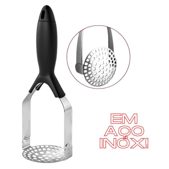 Imagem de Amassador de Batatas em Aço Inox com Cabo Plástico Dobrável