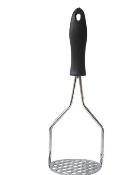 Amassador Manual De Batata Cabo Preto - Espremedor P/ Purê Inox Menor preço em Amassador Manual De Batata Cabo Preto - Espremedor P/ Purê Inox