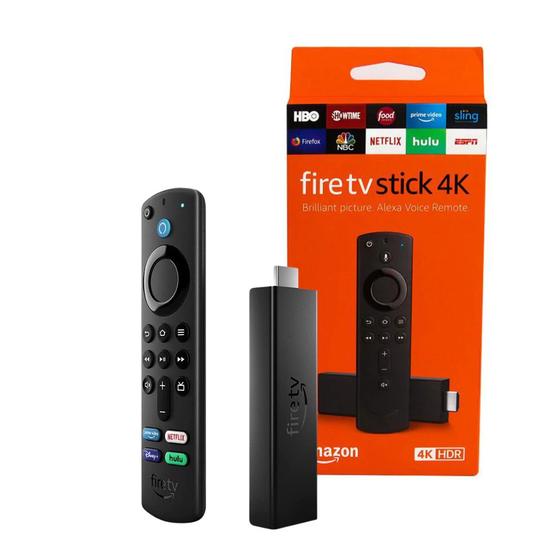 Imagem de Amazon Fire Tv Stick 4K Alexa Assistente Voice Bluetooth 5.0