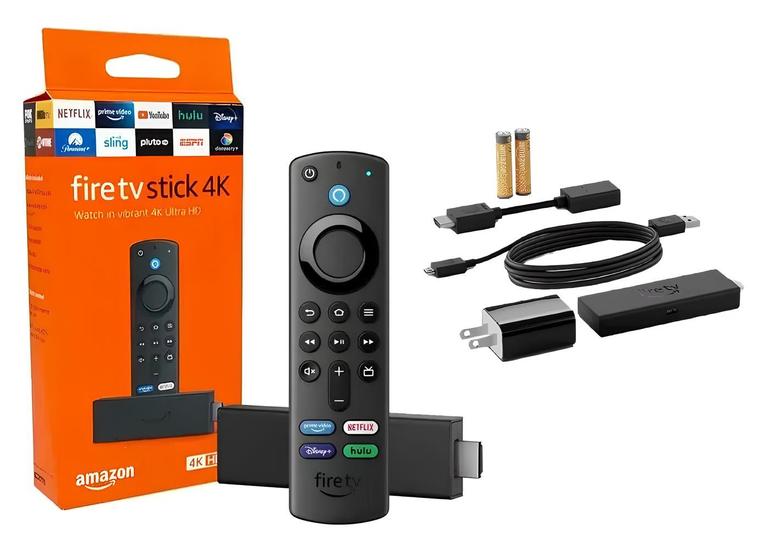 Amazon Fire TV Stick 4K com Controle Remoto por Voz com