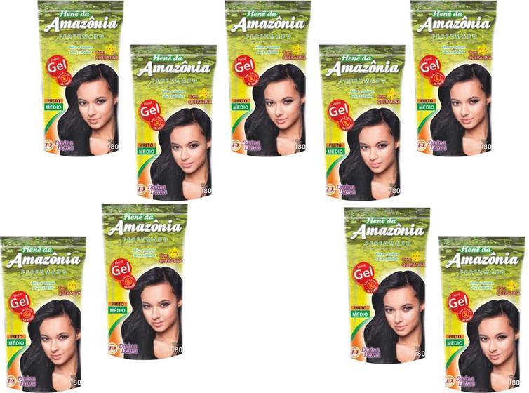 Imagem de Amazonia Preto Medio (Preto Natural) Hene em Gel 180gr Divina Dama Pouch