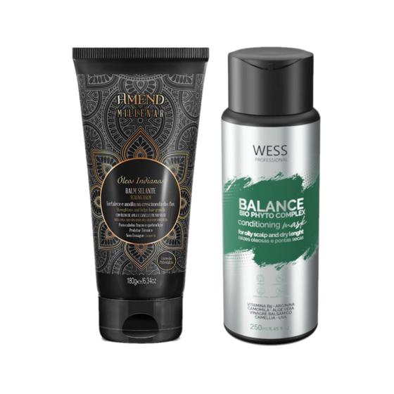 Imagem de Amend Balm Óleos Indianos 180g + Wess Cond. Balance250ml