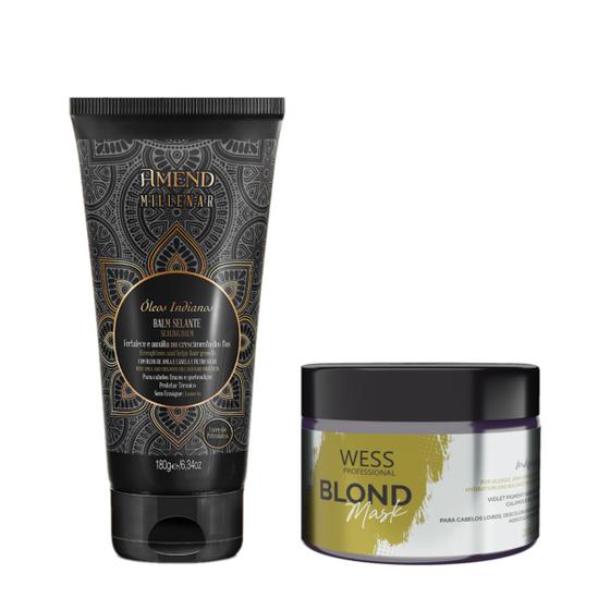 Imagem de Amend Balm Óleos Indianos 180g + Wess Mask Blond 200ml