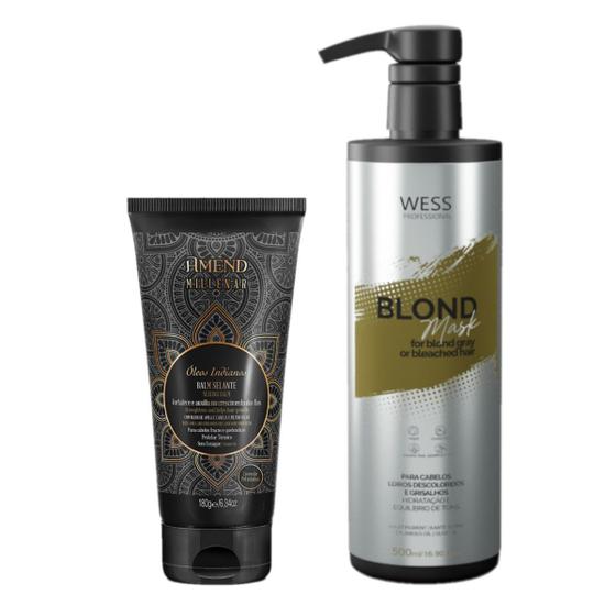 Imagem de Amend Balm Óleos Indianos 180g + Wess Mask Blond 500ml