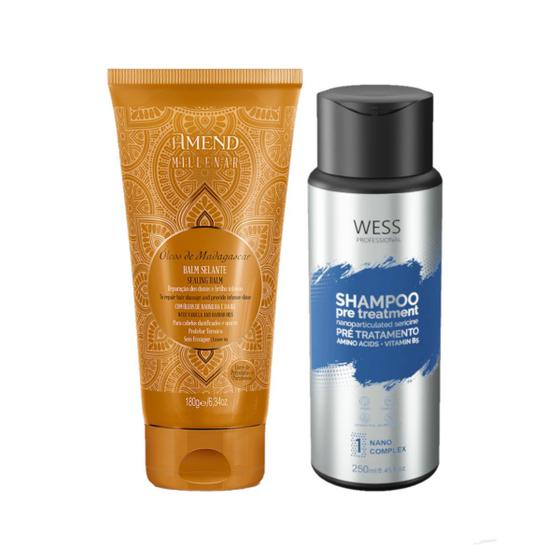 Imagem de Amend Balm Óleos Madagascar 180g + Wess Nano Passo 1 - 250ml