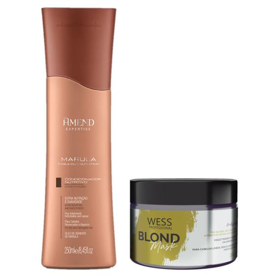 Imagem de Amend Cond Marula Fabulous 250ml + Wess Mask Blond 200ml