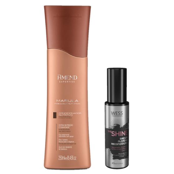 Imagem de Amend Cond Marula Fabulous 250ml + Wess We Shine 45ml