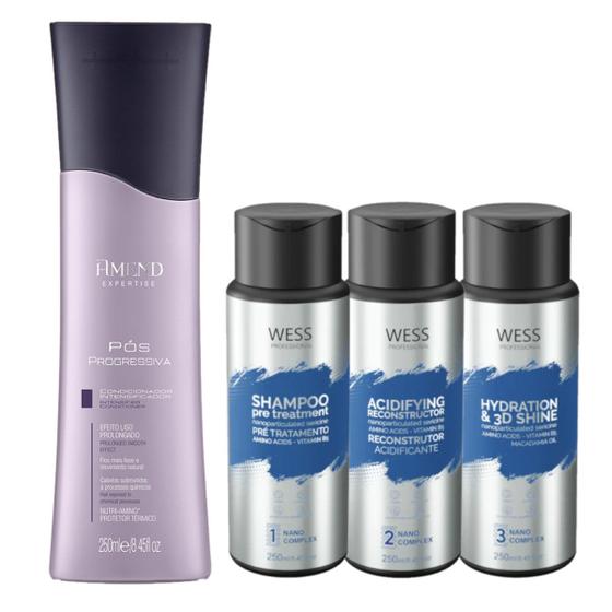 Imagem de Amend Cond Pós Progressiva 250ml + Wess Kit NanoSelagem250ml