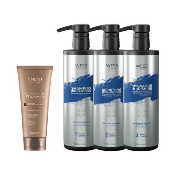 Imagem de Amend Creme Complete Repair 180g + Wess Kit NanoSelagem500ml