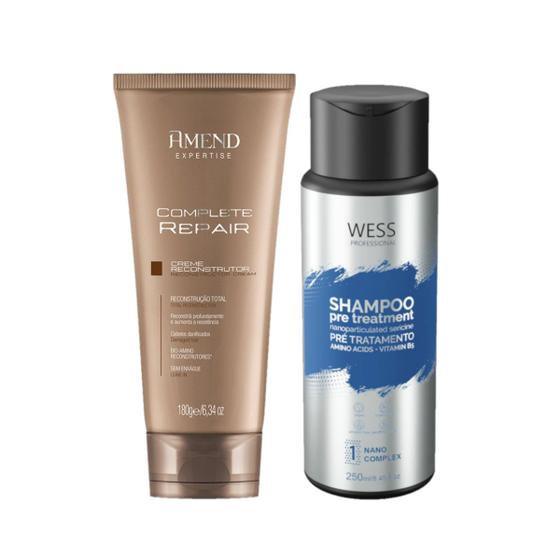 Imagem de Amend Creme Complete Repair 180g + Wess Nano Passo 1 - 250ml