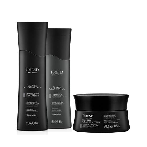 Imagem de Amend Expertise Black Illuminated Sh 250ml + Cond 250ml + Masc 300ml