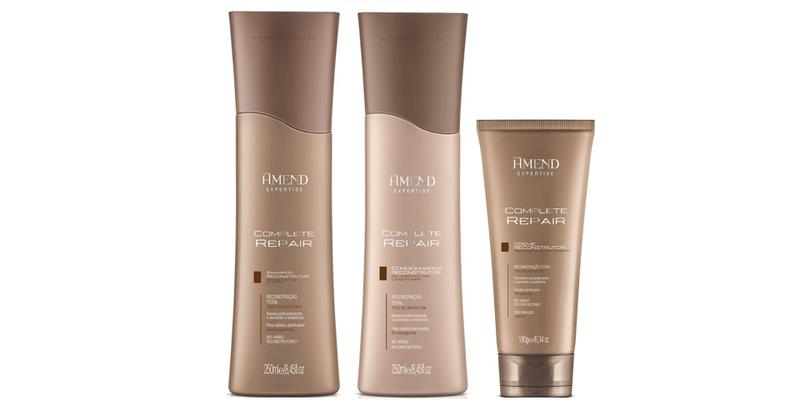 Imagem de Amend Expertise Complete Repair Shampoo e Condicionador e Creme Pentear