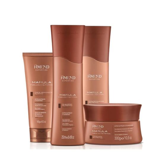 Imagem de Amend Expertise Marula Fabulous Sh 250ml + Cond 250ml + Masc 300ml + Leave-in 180ml