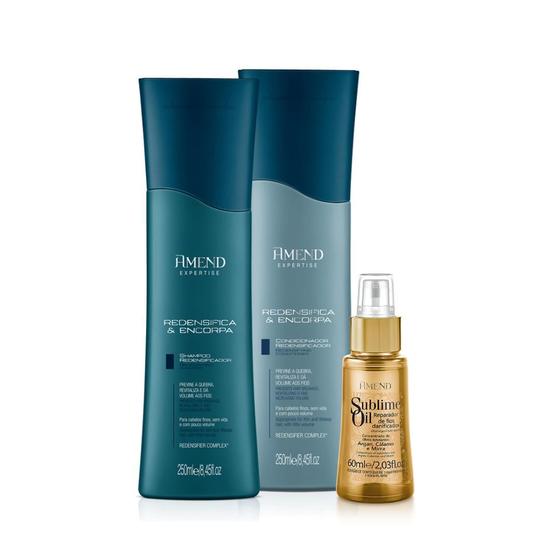 Imagem de Amend Expertise Redensifica e Encorpa Sh 250ml + Cond 250ml + Sublime Oil 60ml