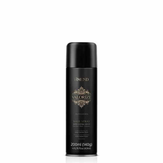 Imagem de amend laque hair spray fixador de cabelo ultra forte valorize 200ml lata preta