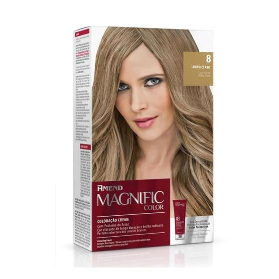 Imagem de Amend magnific color coloração creme 8 louro claro