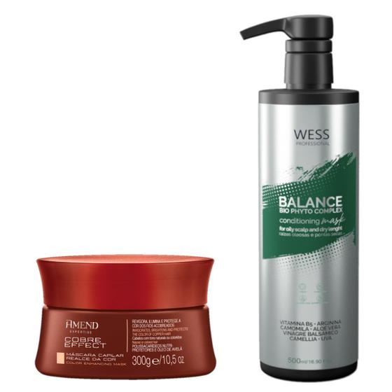Imagem de Amend Máscara Cor Cobre 300g + Wess Cond. Balance500ml