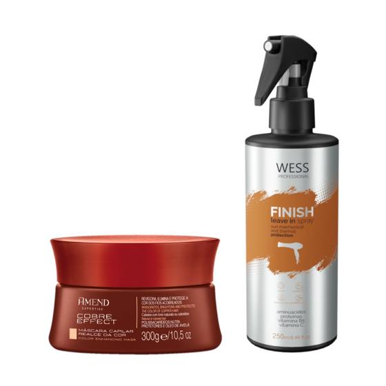 Imagem de Amend Máscara Cor Cobre 300g + Wess Finish 250ml