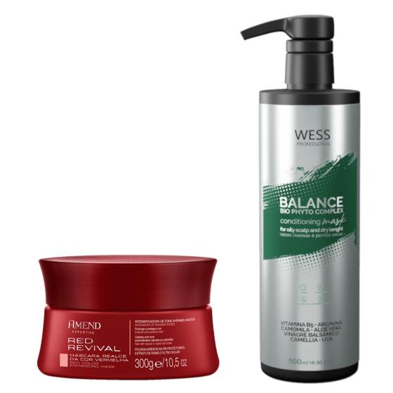 Imagem de Amend Máscara Cor Vermelha 300g + Wess Cond. Balance500ml