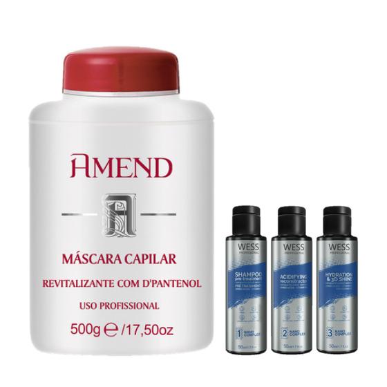 Imagem de Amend Máscara DPantenol 500g + Wess Kit NanoSelagem 50ml