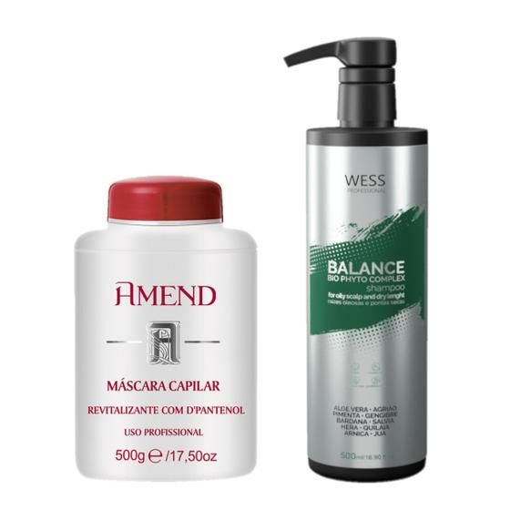 Imagem de Amend Máscara DPantenol 500g + Wess Shampoo Balance500ml