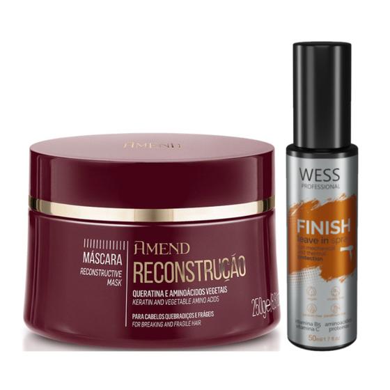 Imagem de Amend Máscara Essenciais Reconstrução250g + Wess Finish 50ml