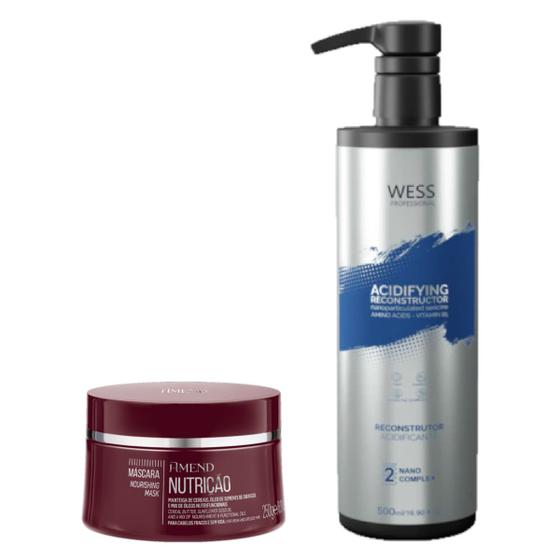 Imagem de Amend Máscara Nutrição 250g + Wess Nano Passo 2 - 500ml