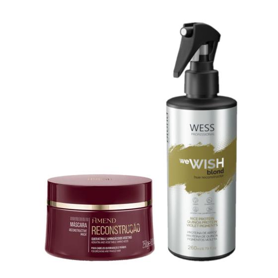 Imagem de Amend Máscara Reconstrução 250g + Wess We Wish Blond 260ml