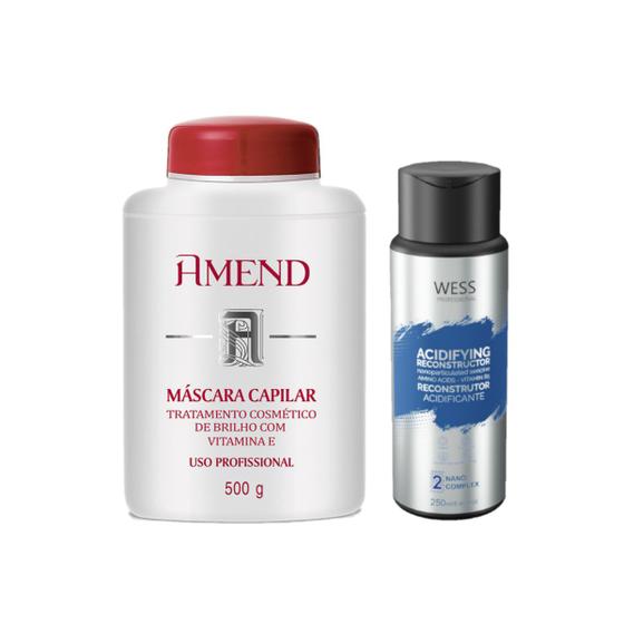 Imagem de Amend Máscara Vitamina E 500g + Wess Nano Passo 2 - 250ml