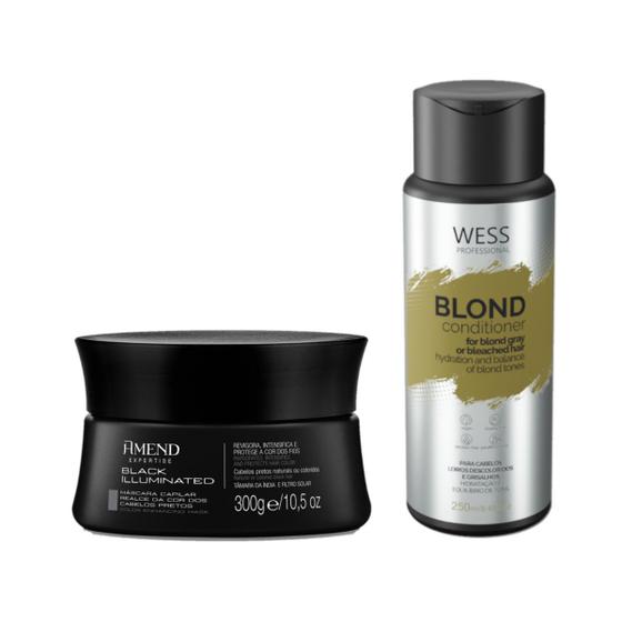 Imagem de Amend Mask Black Illuminated 300g +Wess Cond. Blond 250ml