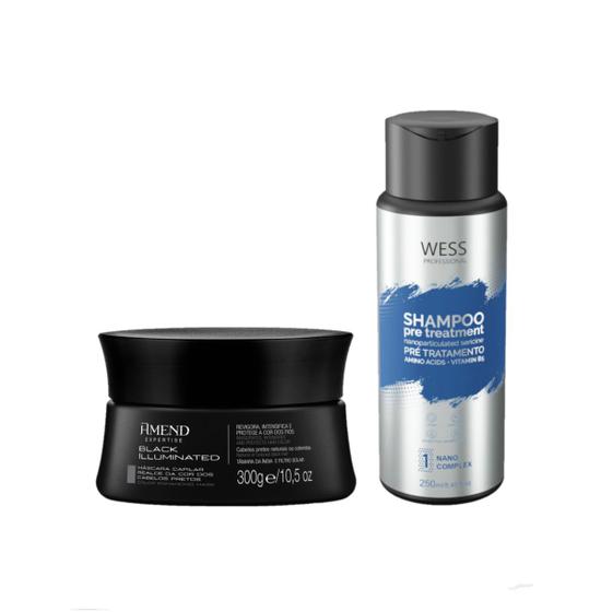 Imagem de Amend Mask Black Illuminated 300g +Wess Nano Passo 1 - 250ml