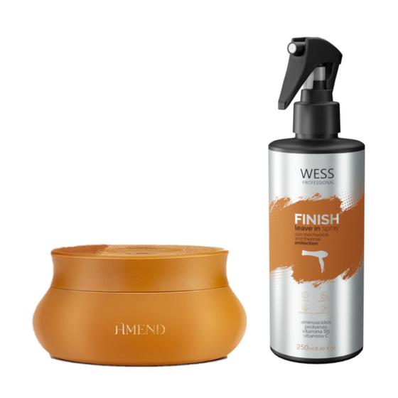Imagem de Amend Mask Óleos Madagascar 300g + Wess Finish 250ml